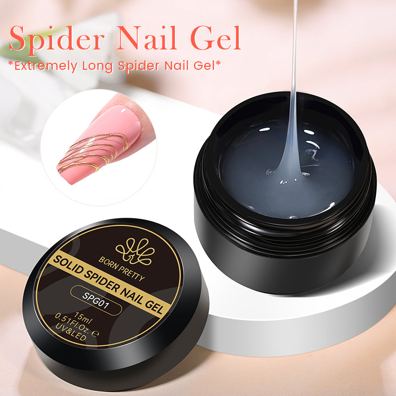 Spider Nail Gel; Semi-Solid "CLEAR" (15ml)