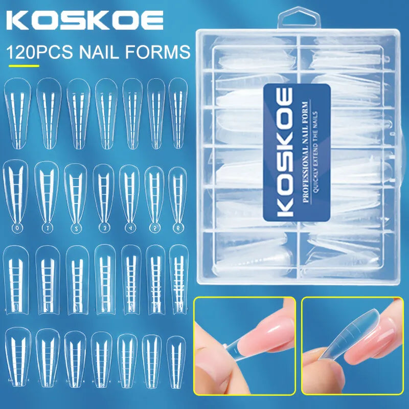 120pcs PolyGel Nail Forms - KOSKOE