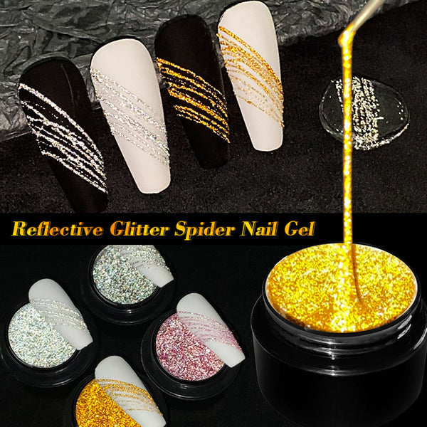 Spider Nail Gel ; 'METALLIC' Reflective Glitter (4 colour options)