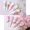 Nail Art Foil Glue with TRANSPARENT FLOWER FOIL Stickers Set