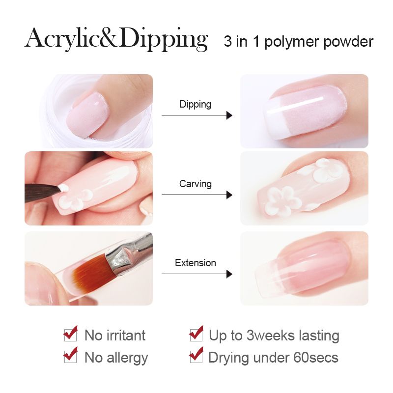 3-IN-1 Acrylic/Dipping/Carving Powder