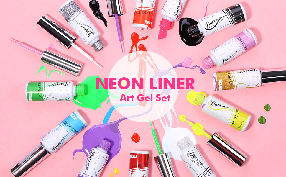 NICOLE DIARY 12-Colour Liner (Neon Series) Gel Polish Set