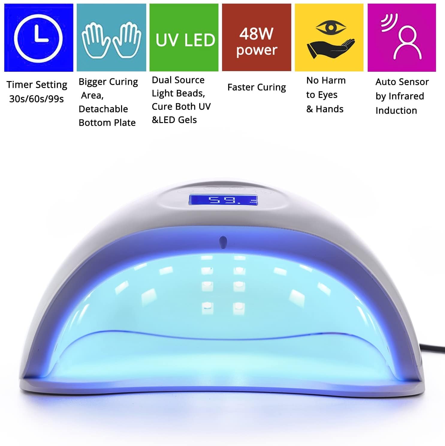 48W UV LED Nail Lamp - Makartt