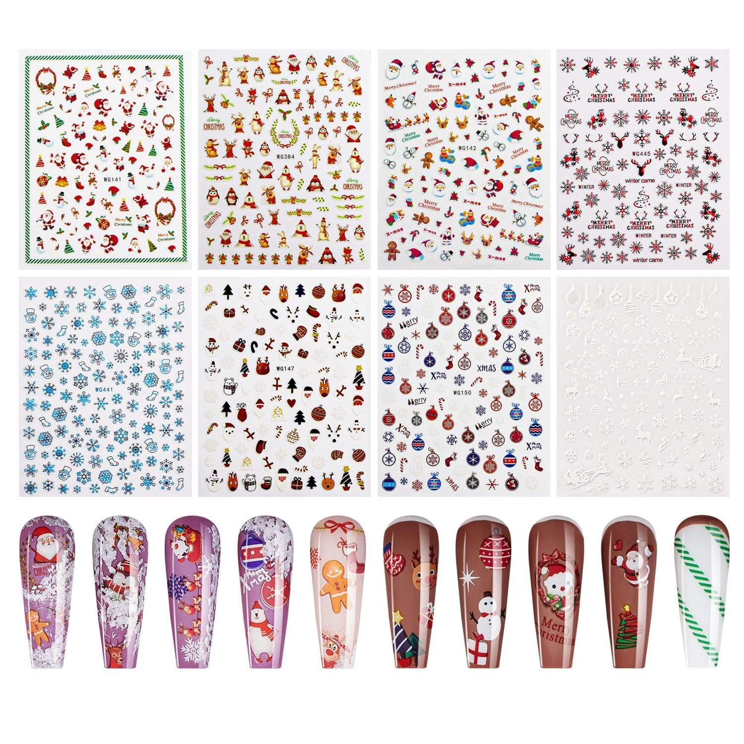 Christmas Nail Art Stickers Set