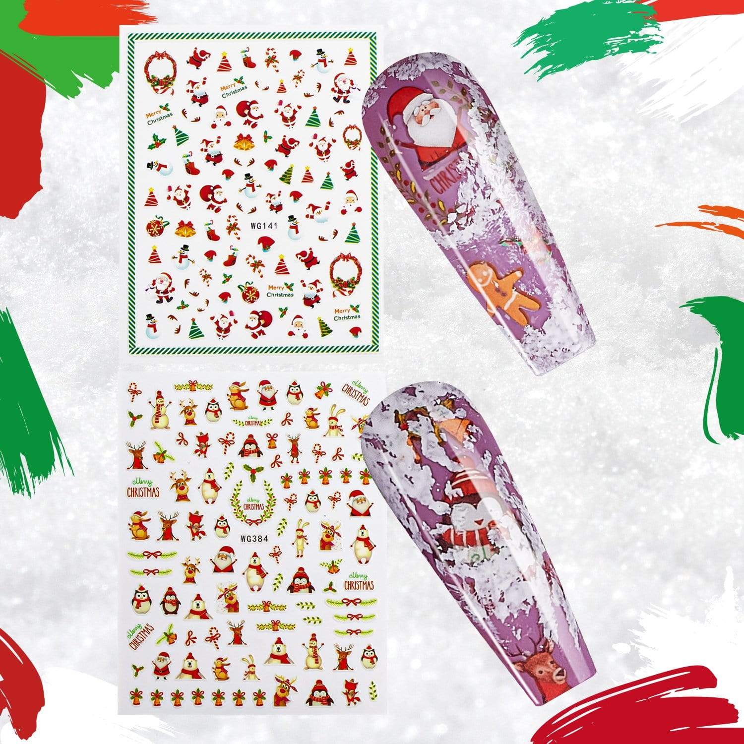 Christmas Nail Art Stickers Set