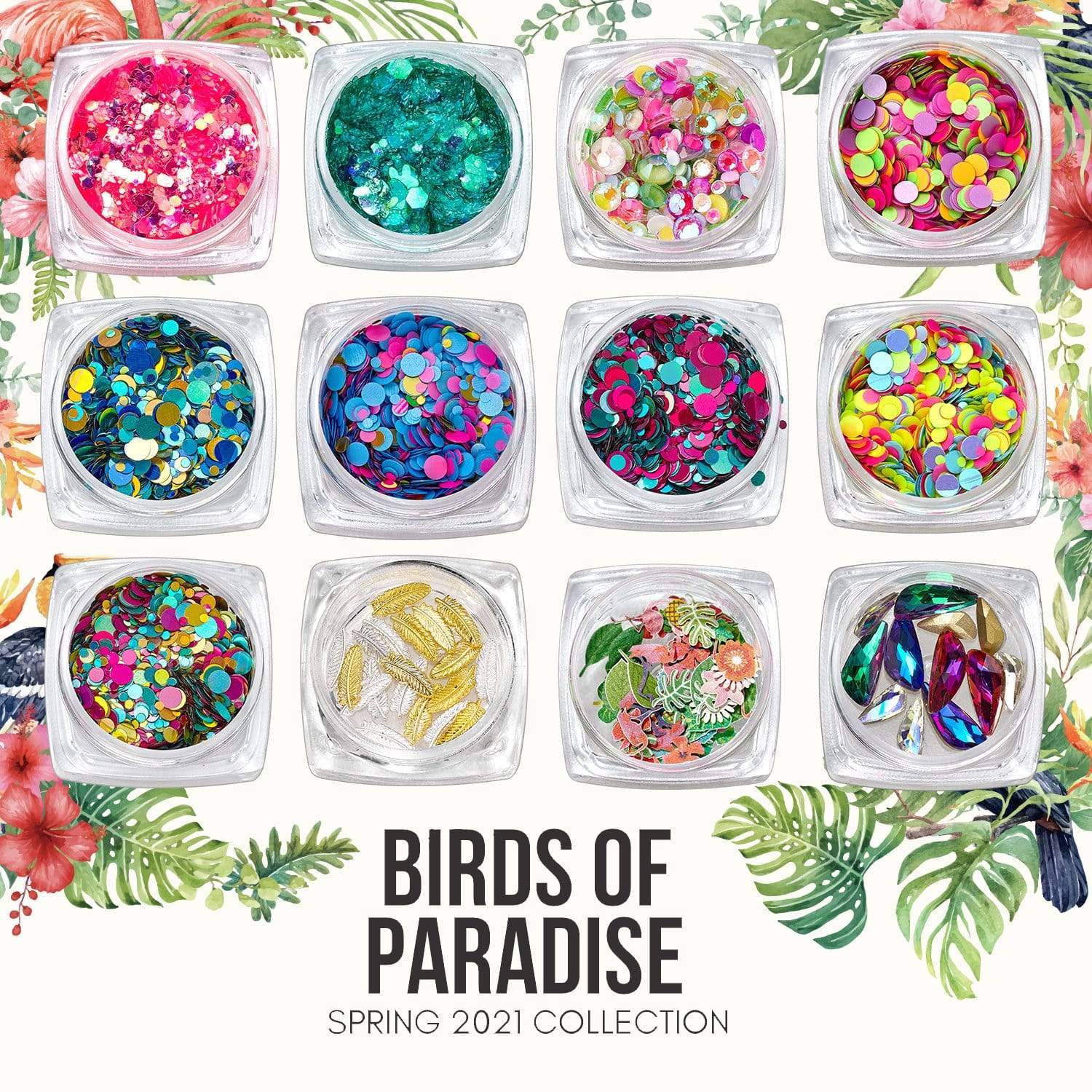 "Birds of Paradise" Nail Décor Set