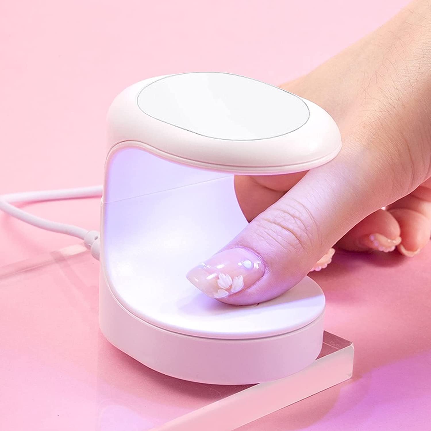 Amazon.com: XSMNER UV LED Nail Lamp, Portable Mini Nail Dryer, 360°  Rotatable Hands Free Quick Gel Nail Light, Nail Polish Curing Lamp Flash  Cure Light for Nails Great Great for DIY Home