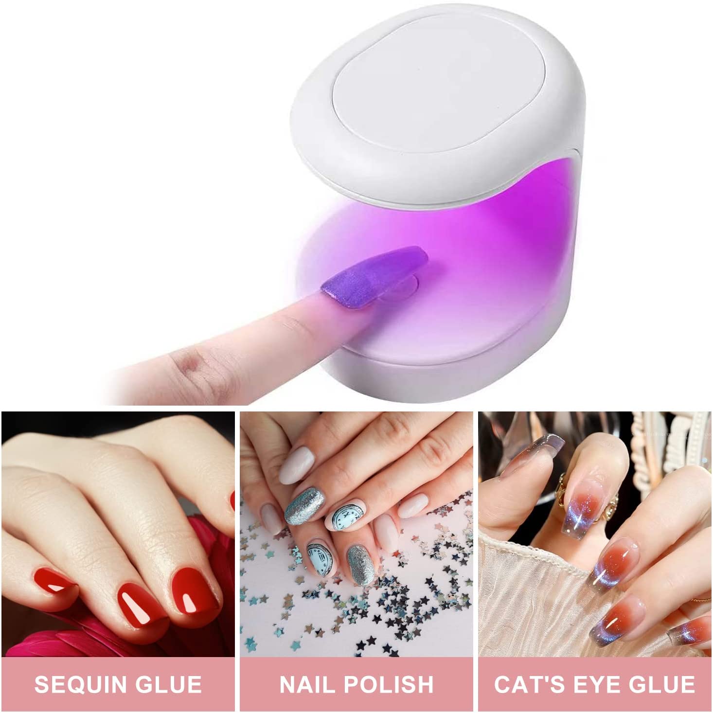 "WHITE" Single-finger UV/LED Nail Lamp (16W)