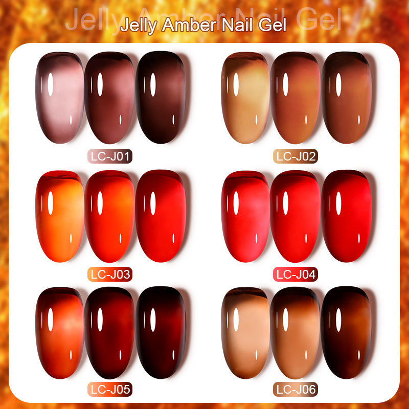 Jelly Amber Gel Polish 7ml (6 colour options)