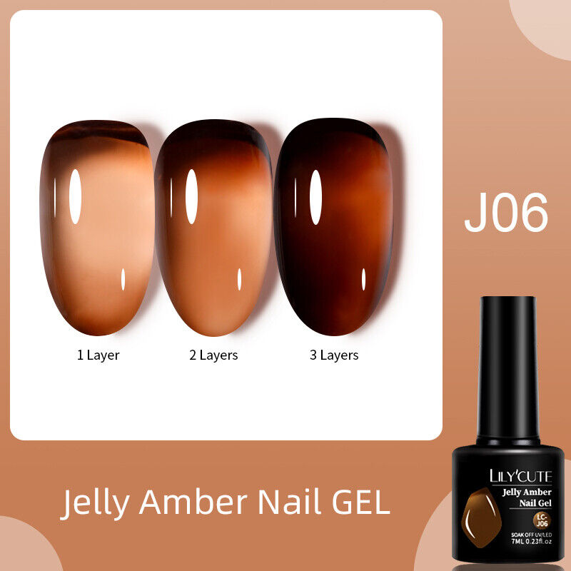 Jelly Amber Gel Polish 7ml (6 colour options)