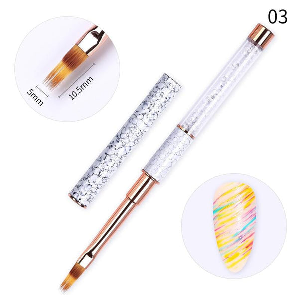 Nail Art Brushes - MARBLE (5 shape options)